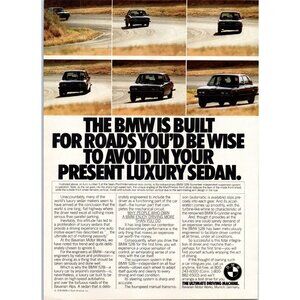 1979 BMW 528i Luxury Sports Sedan Vintage Print Ad German Car Man Cave Wall Art